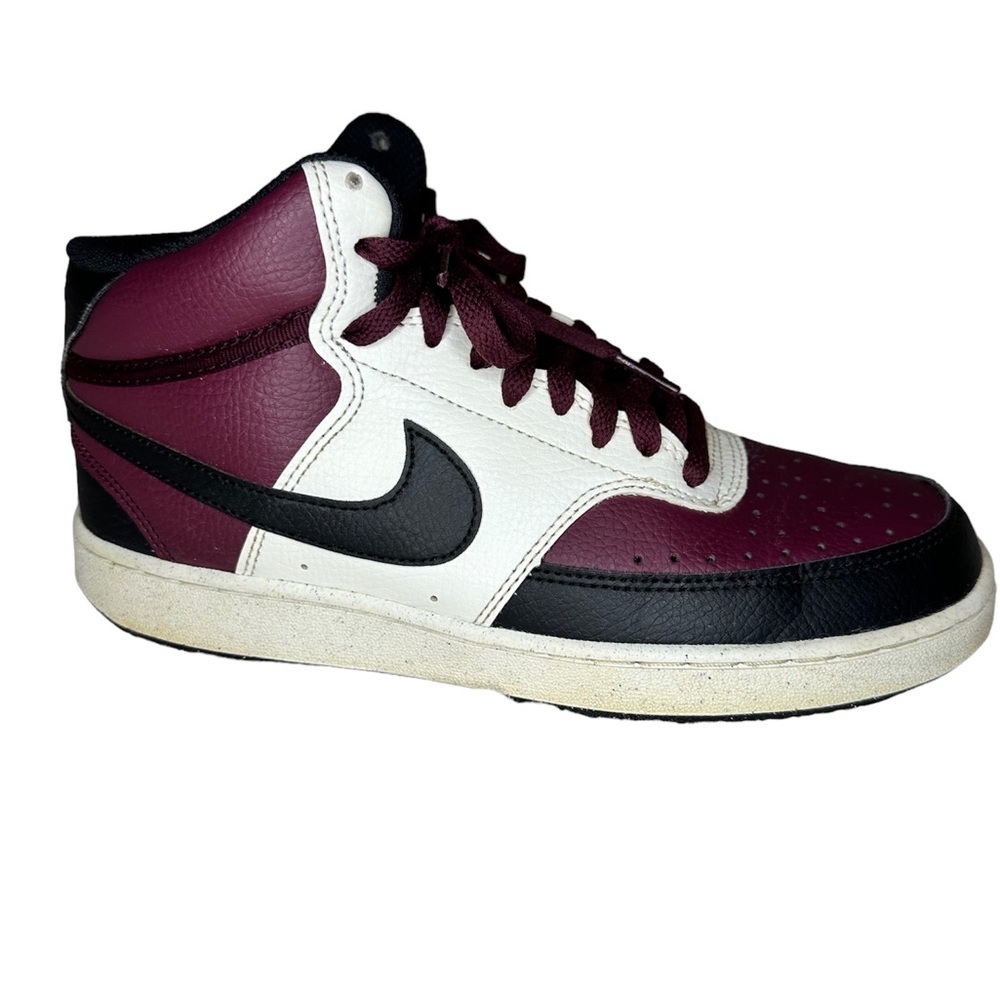 Nike Court Vision Mid Mulberry /Black/White Size 7